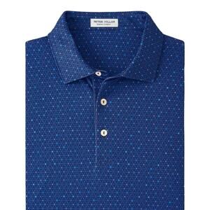 Peter Millar Crown Sport Avon Geo Print Summer Comfort Polo Size M $110